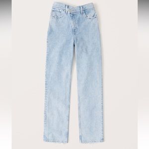 Abercrombie Crisscross Waist 90s Straight Leg Jeans